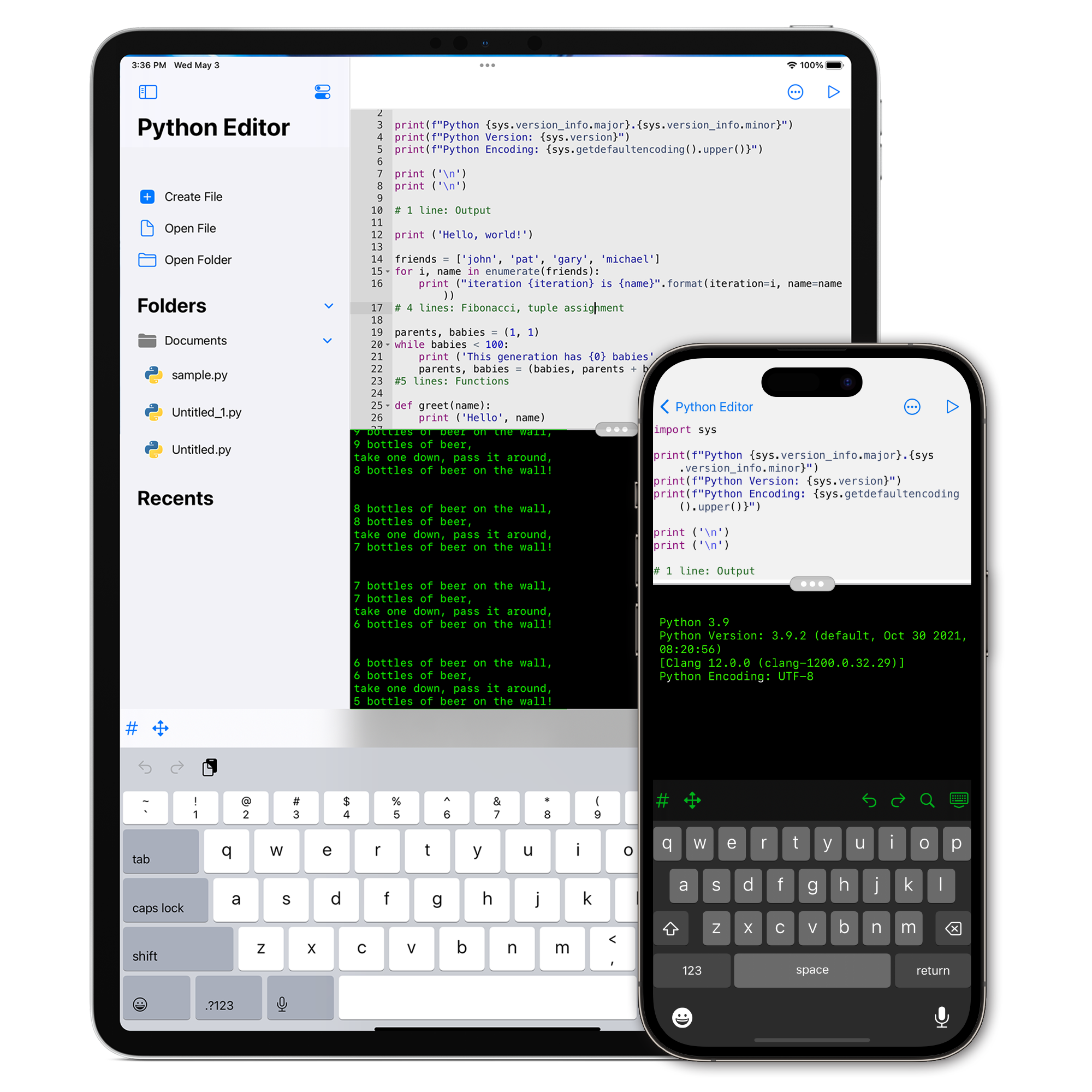 Python Editor for Mac and iOS